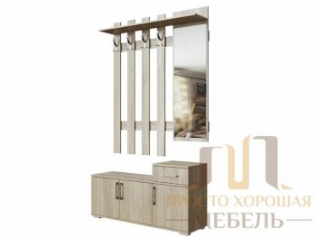 Прихожая №3 Вешалка с зеркалом 1200 (4 крючка) в Копейске - kopejsk.mebel-74.com | фото