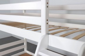 АДЕЛЬ Кровать двухъярусная с наклонной лестницей (белый) в Копейске - kopejsk.mebel-74.com | фото