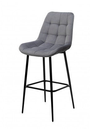 Барный стул ХОФМАН, цвет H-14 Серый, велюр / черный каркас М-City в Копейске - kopejsk.mebel-74.com | фото