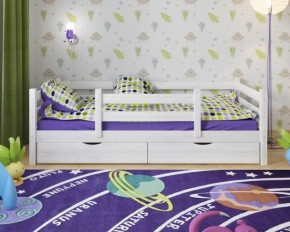 Детская кровать из массива березы Соня-5 (Белый/Лак) в Копейске - kopejsk.mebel-74.com | фото