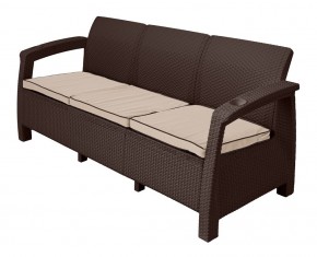 Диван Yalta Premium Sofa 3 Set (Ялта) шоколадный (+подушки под спину) в Копейске - kopejsk.mebel-74.com | фото