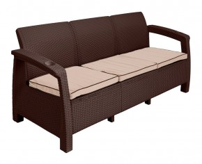 Диван Yalta Premium Sofa 3 Set (Ялта) шоколадный (+подушки под спину) в Копейске - kopejsk.mebel-74.com | фото
