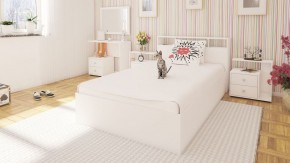 Камелия Кровать 1200, цвет белый, ШхГхВ 123,5х217х78,2 см., сп.м. 1200х2000 мм., без матраса, основание есть в Копейске - kopejsk.mebel-74.com | фото