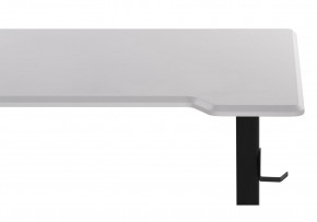 Компьютерный стол Маркос с механизмом подъема 120х75х75 белая шагрень / черный в Копейске - kopejsk.mebel-74.com | фото