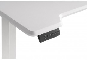 Компьютерный стол Маркос с механизмом подъема 140х80х75 белый / шагрень белая в Копейске - kopejsk.mebel-74.com | фото