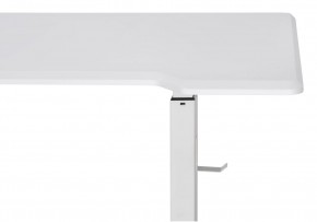 Компьютерный стол Маркос с механизмом подъема 140х80х75 белый / шагрень белая в Копейске - kopejsk.mebel-74.com | фото