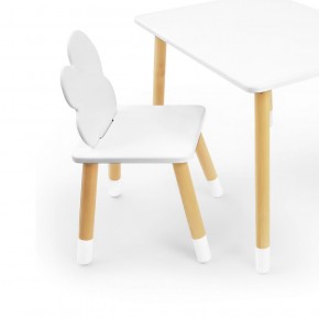 Комплект детской мебели стол и два стула Облачко (Белый/Белый/Береза) в Копейске - kopejsk.mebel-74.com | фото