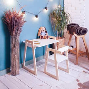 Комплект детской мебели стол и  два стула Я САМ "Лофт-Дуо" (Белый) в Копейске - kopejsk.mebel-74.com | фото