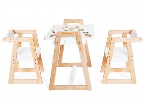 Комплект детской мебели стол и  два стула Я САМ "Лофт-Дуо" (Белый) в Копейске - kopejsk.mebel-74.com | фото