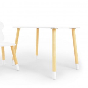 Комплект детской мебели стол и стул Корона (Белый/Белый/Береза) в Копейске - kopejsk.mebel-74.com | фото