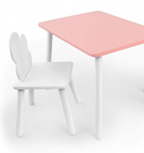 Комплект детской мебели стол и стул Облачко (Розывый/Белый/Белый) в Копейске - kopejsk.mebel-74.com | фото