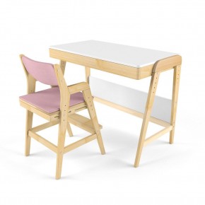 Комплект растущий стол и стул с чехлом 38 попугаев «Вуди» (Белый, Береза, Розовый) в Копейске - kopejsk.mebel-74.com | фото