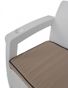 Комплект уличной мебели Yalta Premium Terrace Triple Set (Ялта) белый (+подушки под спину) в Копейске - kopejsk.mebel-74.com | фото