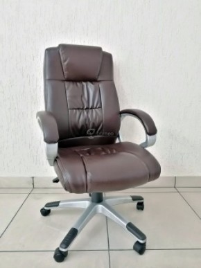 Кресло Barneo K-6 для руководителя (коричневая экокожа) в Копейске - kopejsk.mebel-74.com | фото