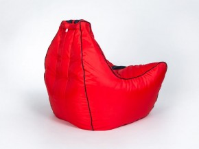 Кресло бескаркасное Авто (Красное с черной полосой) в Копейске - kopejsk.mebel-74.com | фото