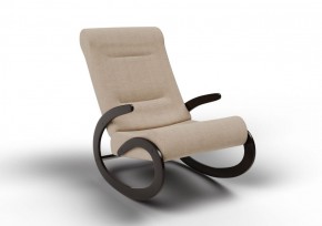 Кресло-качалка Мальта 10-Т-П (ткань/венге) ПЕСОК в Копейске - kopejsk.mebel-74.com | фото