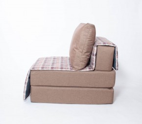 Кресло-кровать бескаркасное Харви (коричневый-квадро беж) в Копейске - kopejsk.mebel-74.com | фото