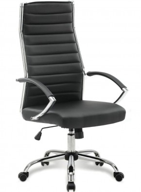Кресло офисное BRABIX "Style EX-528", экокожа, хром, черное, 531947 в Копейске - kopejsk.mebel-74.com | фото