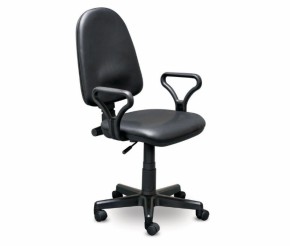 Кресло офисное Престиж+ (черный кожзам PV-1) г/п 140/ПВМ/ гольф в Копейске - kopejsk.mebel-74.com | фото