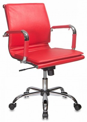 Кресло руководителя Бюрократ CH-993-LOW/RED красный в Копейске - kopejsk.mebel-74.com | фото