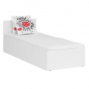 Кровать 0800 + Пенал Стандарт, цвет белый, ШхГхВ 83,5х203,5х70 + 45х52х200 см., сп.м. 800х2000 мм., без матраса, основание есть в Копейске - kopejsk.mebel-74.com | фото
