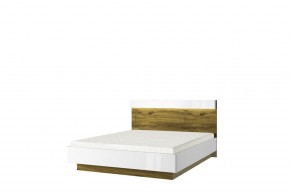 Кровать 160 с подъемником, TORINO, цвет белый/Дуб наварра в Копейске - kopejsk.mebel-74.com | фото