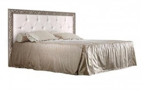 Кровать 2-х спальная(1,6 м)Тиффани Premium черная/серебро с мягким элементом со стразами с подъемным механизмом (ТФКР-2[3][7](П) в Копейске - kopejsk.mebel-74.com | фото