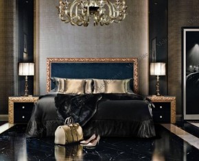 Кровать 2-х спальная (1,6 м) Тиффани Premium черная/золото с мягким элементом (Антрацит) с подъемным механизмомарт (ТФКР-3[3](П) в Копейске - kopejsk.mebel-74.com | фото