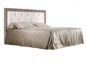 Кровать 2-х спальная (1,6 м) Тиффани штрих-лак/серебро с мягким изголовьем (ТФКР-2) в Копейске - kopejsk.mebel-74.com | фото