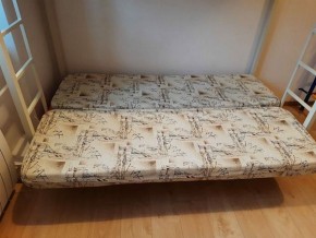 Кровать двухъярусная с диваном "Мадлен" (Серый/Фиолетовый) в Копейске - kopejsk.mebel-74.com | фото