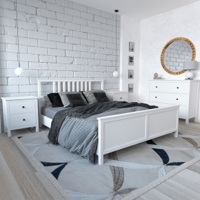 Кровать Ф-156.02 двухспальная 160х200 из массива сосны, цвет белый в Копейске - kopejsk.mebel-74.com | фото