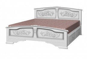 ЕЛЕНА Кровать из массива 1400 с 2-мя ящиками  в Копейске - kopejsk.mebel-74.com | фото
