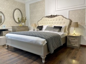 Кровать Мокко 1800 с мягким изголовьем + основание (серый камень) в Копейске - kopejsk.mebel-74.com | фото