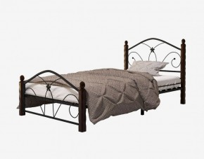 Кровать "Селена 1" Черная (900*2000) (ножки-шоколад) с коваными элементами в Копейске - kopejsk.mebel-74.com | фото