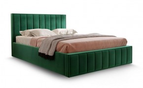 Кровать "Вена" 1400 СТАНДАРТ Вариант 1 Мора зеленый + бельевой ящик с кроватным основанием и подъемным механизмом в Копейске - kopejsk.mebel-74.com | фото