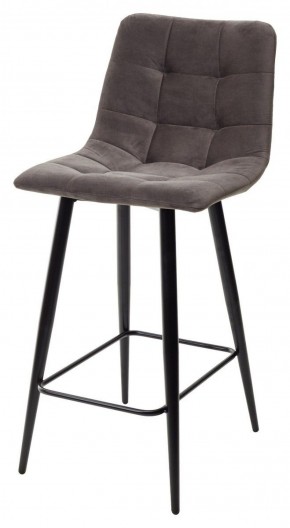 Полубарный стул CHILLI-QB графит #14, велюр / черный каркас (H=66cm) М-City в Копейске - kopejsk.mebel-74.com | фото