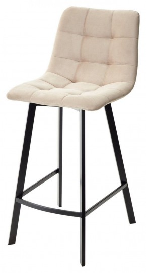 Полубарный стул CHILLI-QB SQUARE бежевый #5, велюр / черный каркас (H=66cm) М-City в Копейске - kopejsk.mebel-74.com | фото