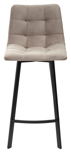 Полубарный стул CHILLI-QB SQUARE латте #25, велюр / черный каркас (H=66cm) М-City в Копейске - kopejsk.mebel-74.com | фото