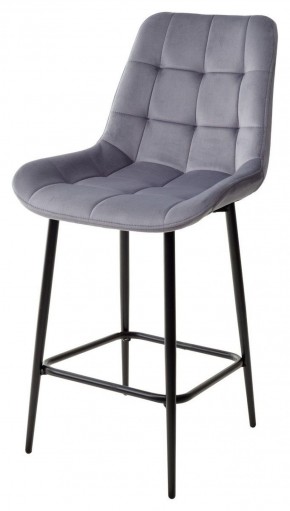 Полубарный стул ХОФМАН, цвет H-14 Серый, велюр / черный каркас H=63cm М-City в Копейске - kopejsk.mebel-74.com | фото
