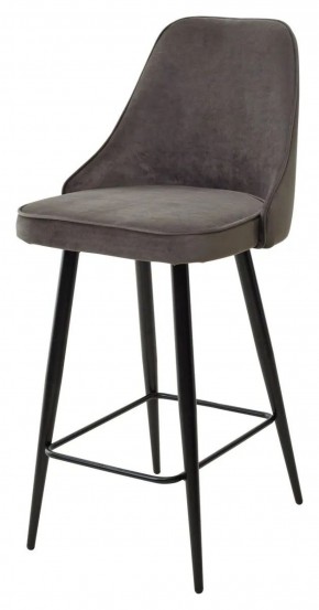 Полубарный стул NEPAL-PB ГРАФИТ #14, велюр/ черный каркас (H=68cm) М-City в Копейске - kopejsk.mebel-74.com | фото