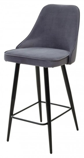 Полубарный стул NEPAL-PB СЕРЫЙ #27, велюр/ черный каркас (H=68cm) М-City в Копейске - kopejsk.mebel-74.com | фото
