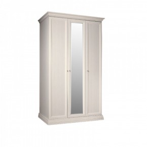 Шкаф 3-х дверный для платья и белья (1 зеркало) Амели штрих-лак (АМШ1/3) в Копейске - kopejsk.mebel-74.com | фото