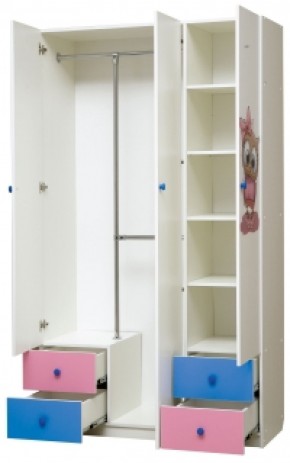 Шкаф 3-х дверный с ящиками и фотопечатью Совята 3.1 (1200) в Копейске - kopejsk.mebel-74.com | фото