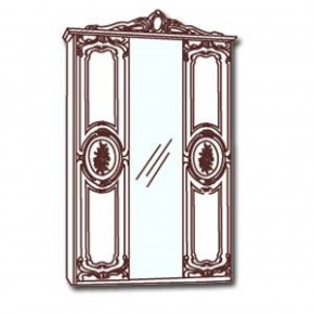 Шкаф 3-х дверный с зеркалами (01.143) Роза (могано) в Копейске - kopejsk.mebel-74.com | фото