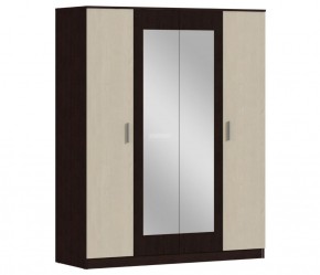 Шкаф 4х дверный с зеркалами Уют СБ-2750/1.Н (Венге/Паллада) в Копейске - kopejsk.mebel-74.com | фото