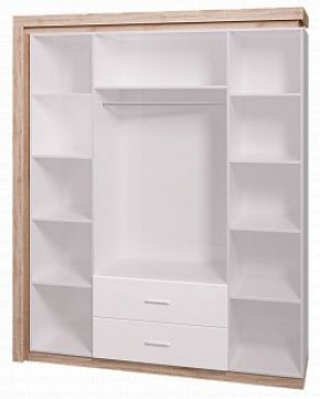 Шкаф для одежды с ящиками 4-х створчатый с зеркалом Люмен 16 в Копейске - kopejsk.mebel-74.com | фото