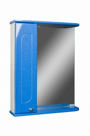 Шкаф-зеркало Радуга Синий металлик 55 левый АЙСБЕРГ (DA1129HZR) в Копейске - kopejsk.mebel-74.com | фото