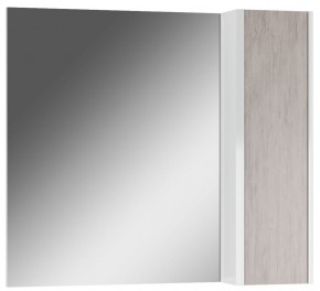 Шкаф-зеркало Uno 80 Дуб серый левый/правый Домино (DU1504HZ) в Копейске - kopejsk.mebel-74.com | фото