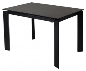 Стол CORNER 120 MATT BLACK MARBLE SOLID CERAMIC / BLACK, ®DISAUR в Копейске - kopejsk.mebel-74.com | фото