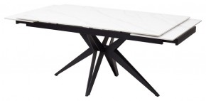 Стол FORIO 160 MATT WHITE MARBLE SOLID CERAMIC / BLACK, ®DISAUR в Копейске - kopejsk.mebel-74.com | фото